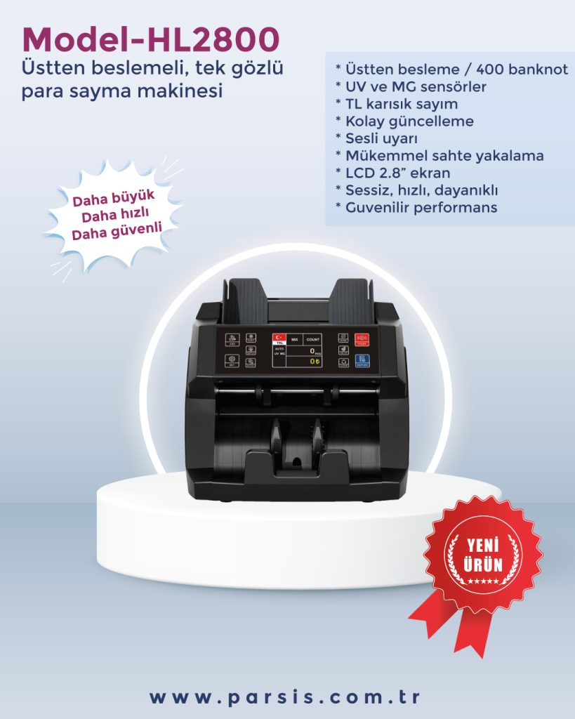 Yeni model, hızlı para sayma makinesi.